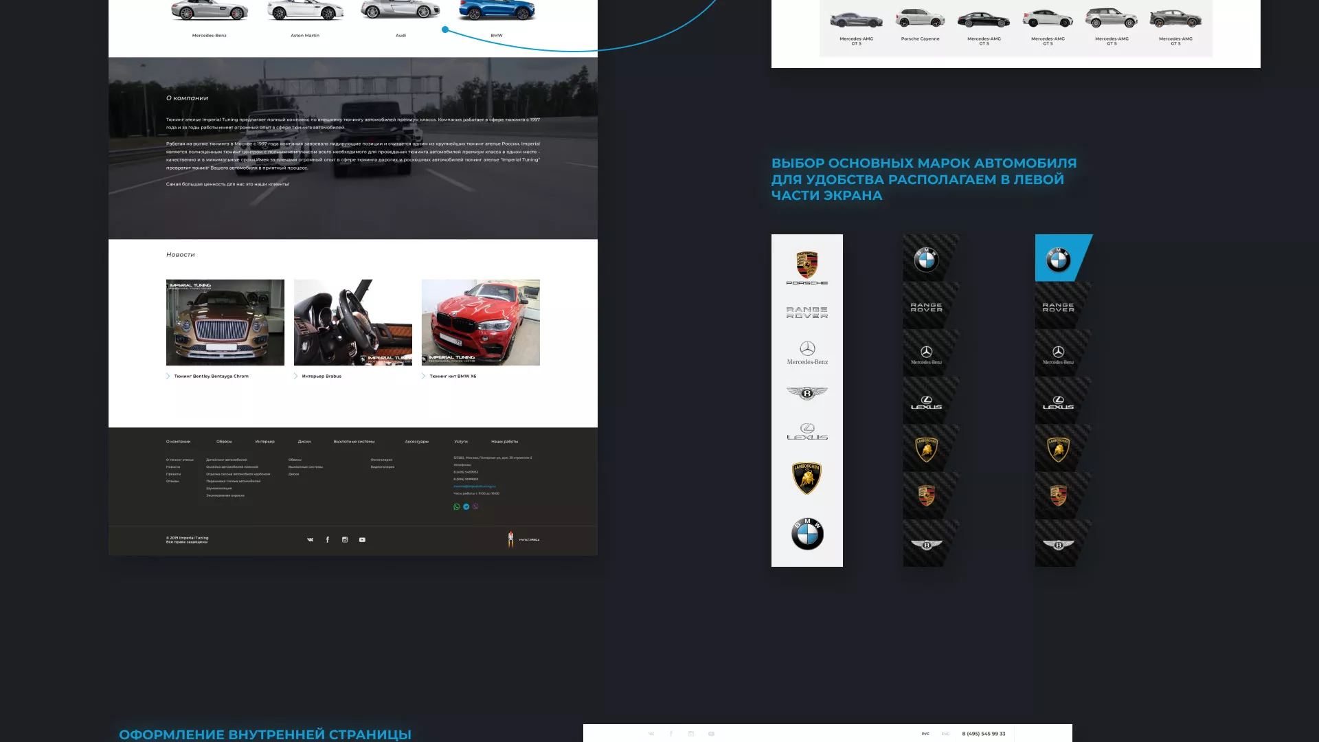 Создание сайта тюнинг-ателье «Imperial Tuning» в Фролово