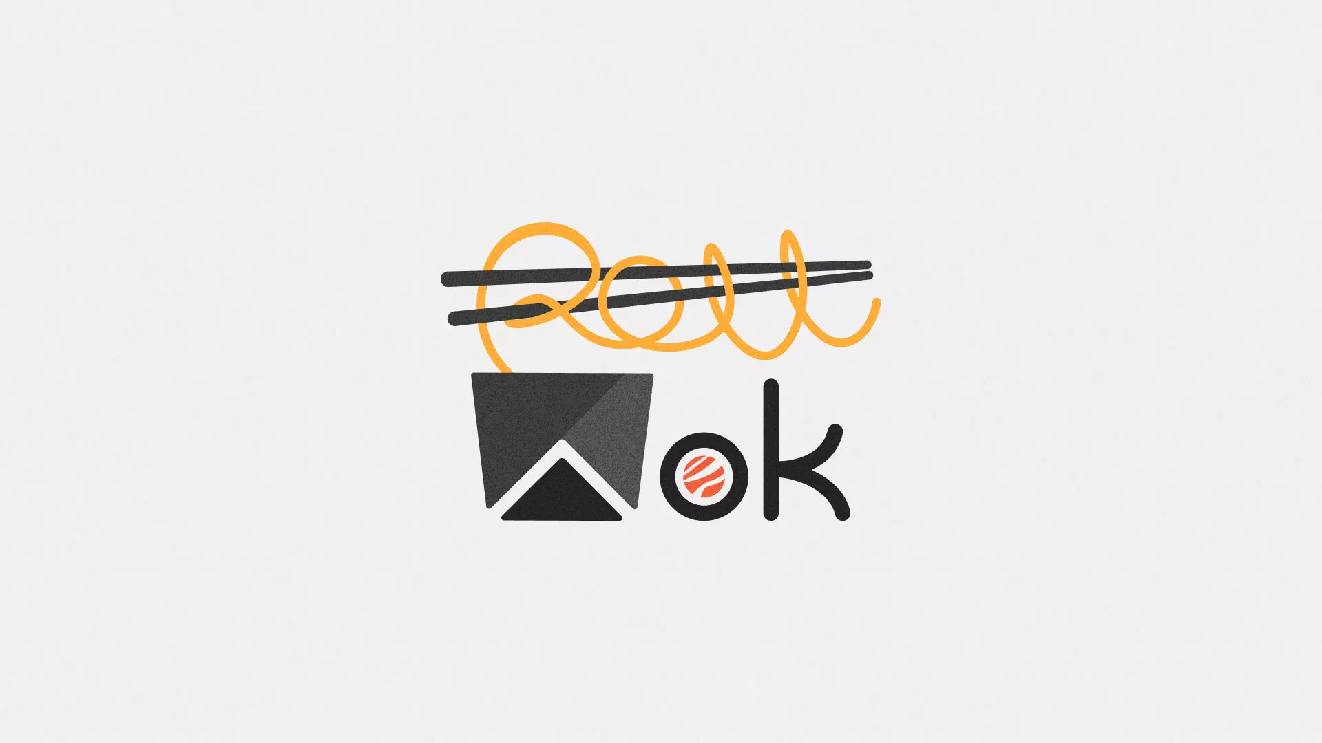 Разработка логотипа суши-бара «Roll Wok Club» в Фролово